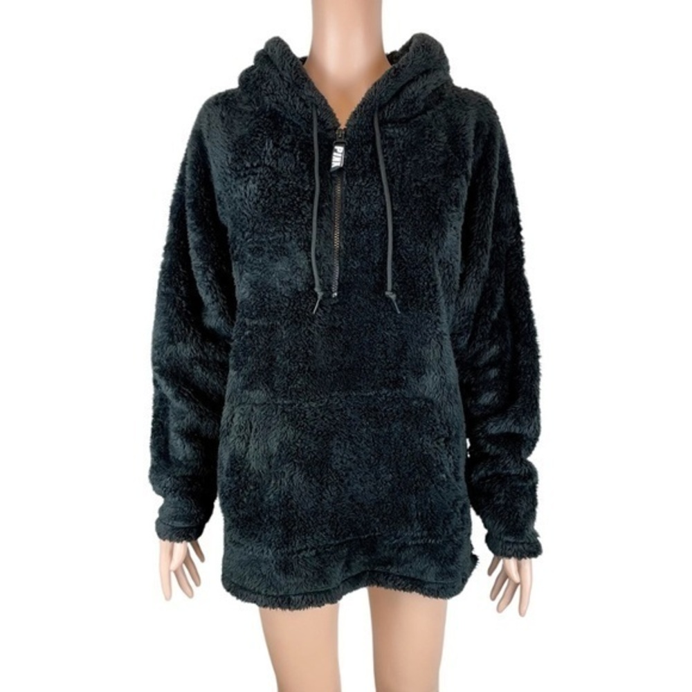 PINK VS Sherpa 3/4 Zip Hooded Pullover